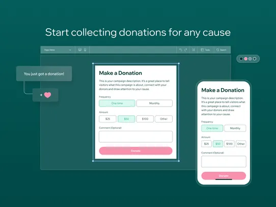 Wix Donations screenshot