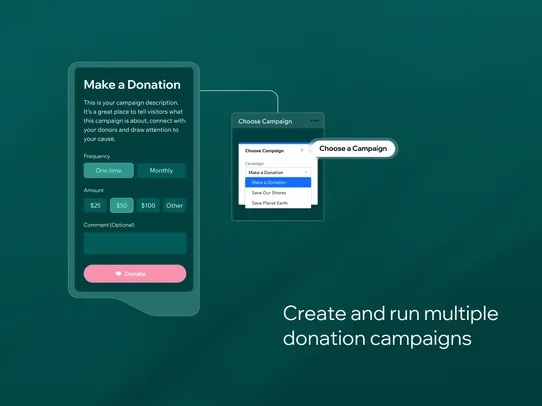 Wix Donations screenshot