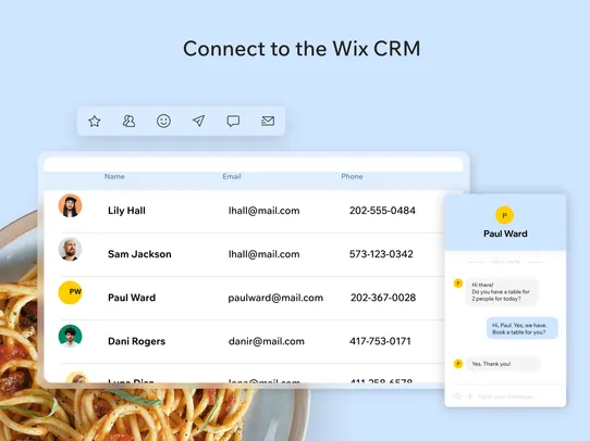 Wix Table Reservations screenshot
