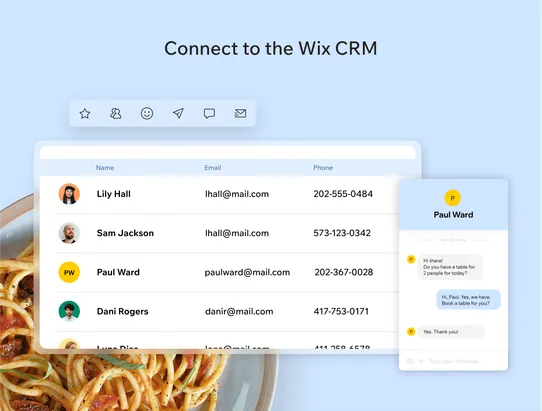 Wix Table Reservations screenshot
