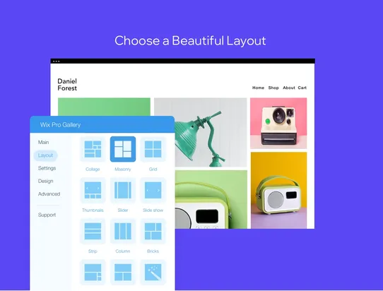 Wix Pro Gallery screenshot