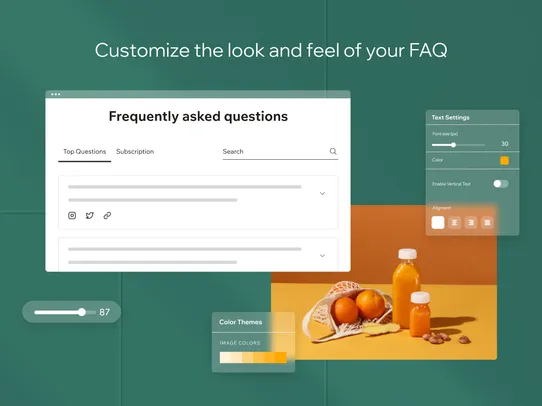 Wix FAQ screenshot