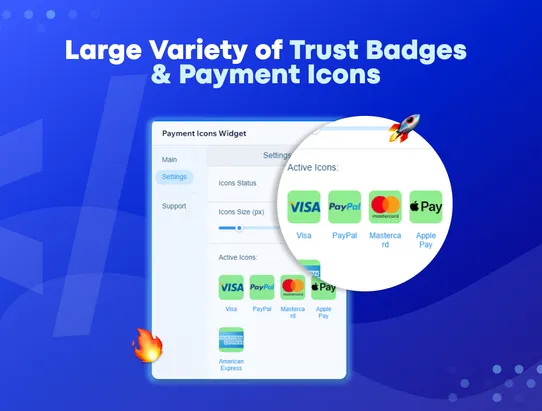 Trust Badges &amp; Payment Icons screenshot