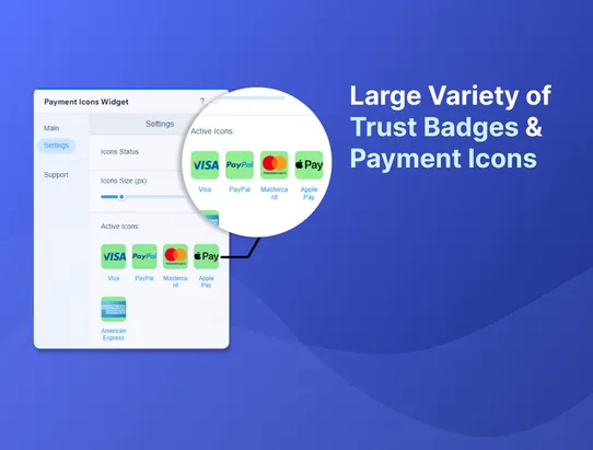 Trust Badges &amp; Payment Icons screenshot