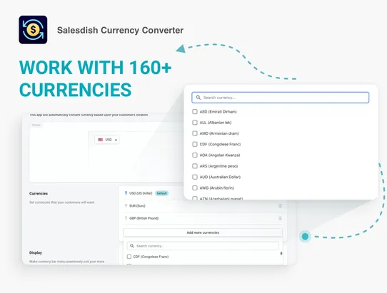 Salesdish Currency Converter screenshot