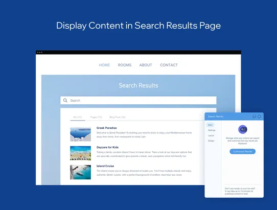 Wix Site Search screenshot