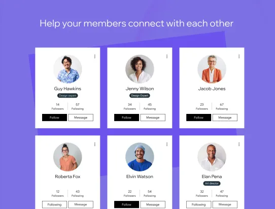 Wix Members Area screenshot