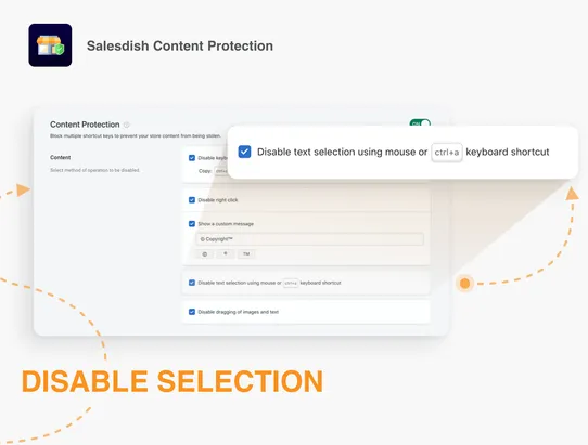 Salesdish Content Protection screenshot