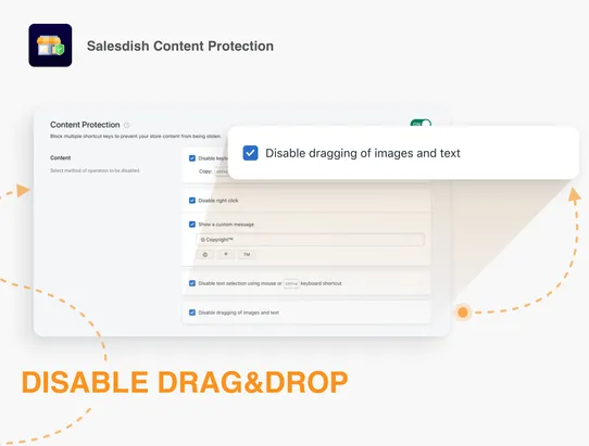 Salesdish Content Protection screenshot