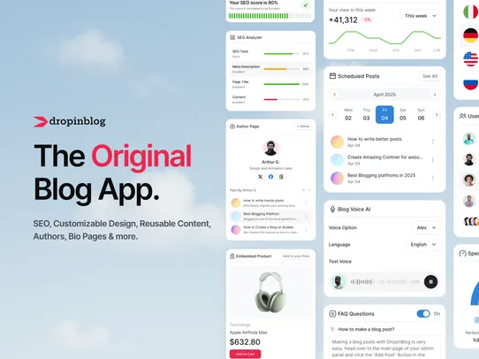 DropInBlog All-in-One Blog App screenshot