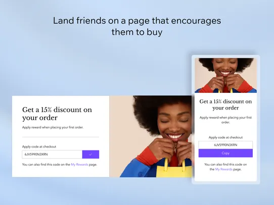 Wix Referral Program screenshot