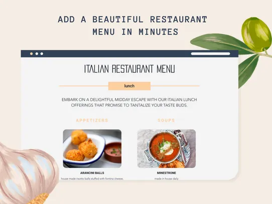 Restaurant Menu screenshot