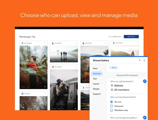Wix Shared Gallery screenshot