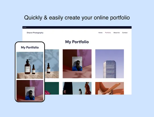 Wix Portfolio screenshot