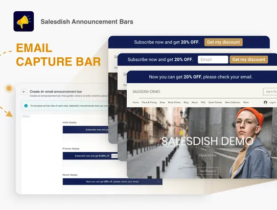 Salesdish Announcement Bars screenshot