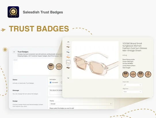 Salesdish Trust Badges screenshot