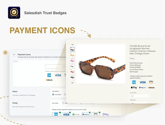 Salesdish Trust Badges screenshot