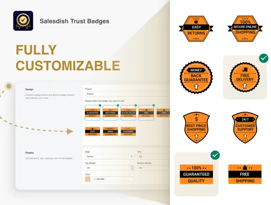 Salesdish Trust Badges screenshot