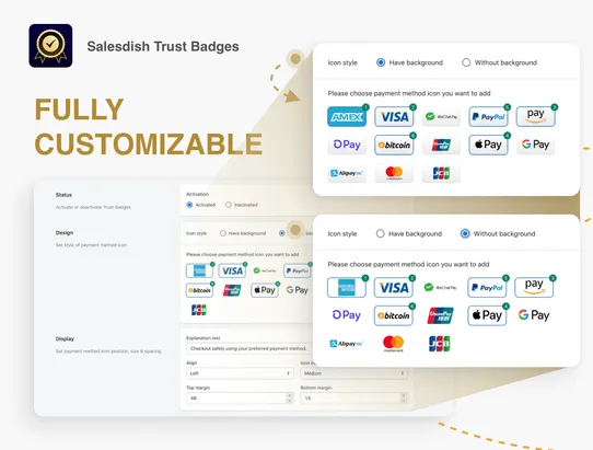 Salesdish Trust Badges screenshot