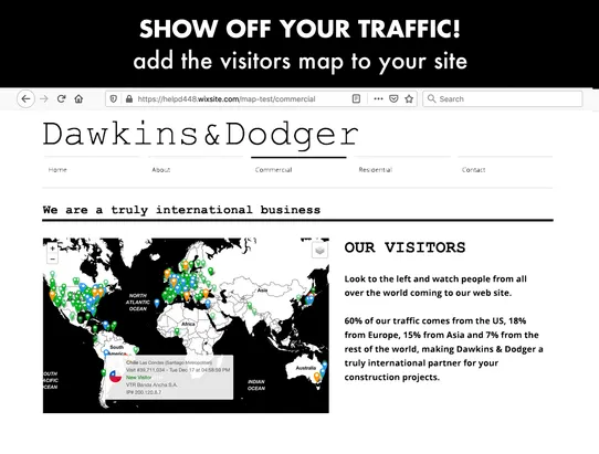 Visitors Map screenshot