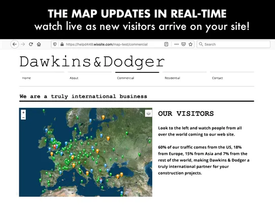 Visitors Map screenshot