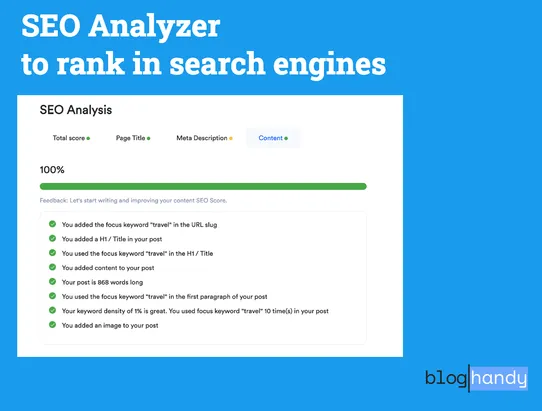 BlogHandy ‑ SEO Optimized Blog screenshot