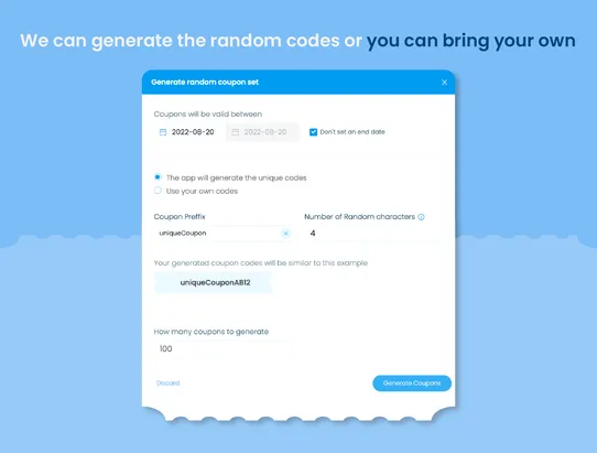 Bulk Coupon Generator screenshot