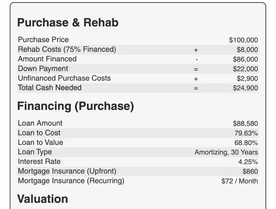 RealEstate - ROI Calculator screenshot