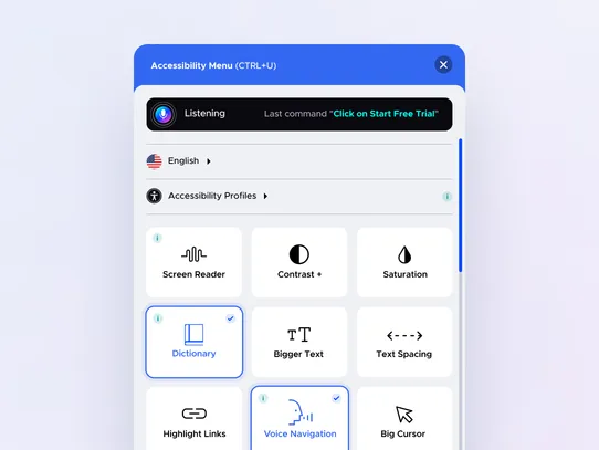 UserWay Accessibility screenshot