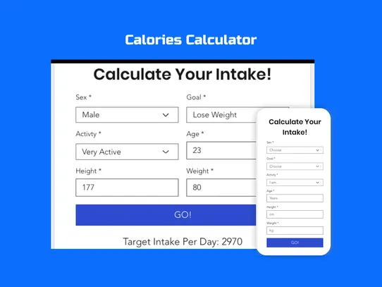 Calories Calculator screenshot