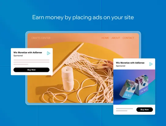 Wix Monetize with AdSense screenshot