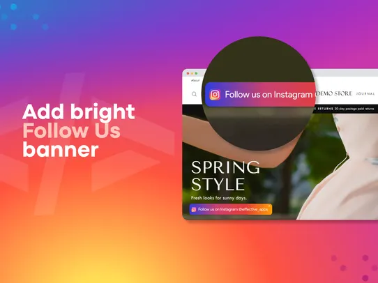 Instagram Follow Us &amp; Counter screenshot