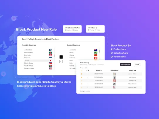 Product Blocker Geo &amp; IP screenshot