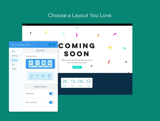 Wix Countdown Clock screenshot
