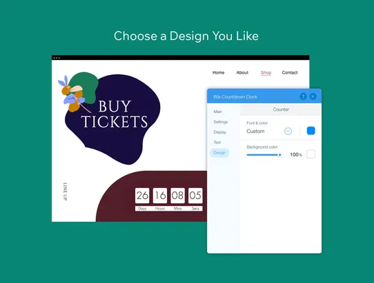 Wix Countdown Clock screenshot