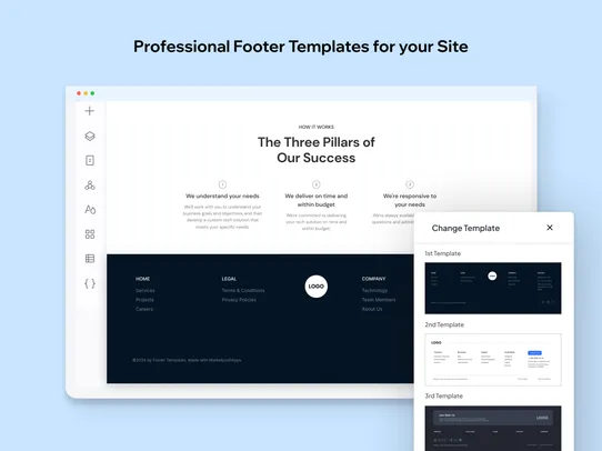 Footer Templates screenshot