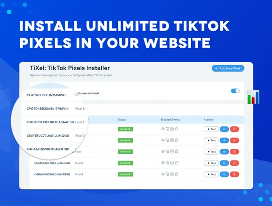 TiXel ‑ Multiple TikTok Pixels screenshot