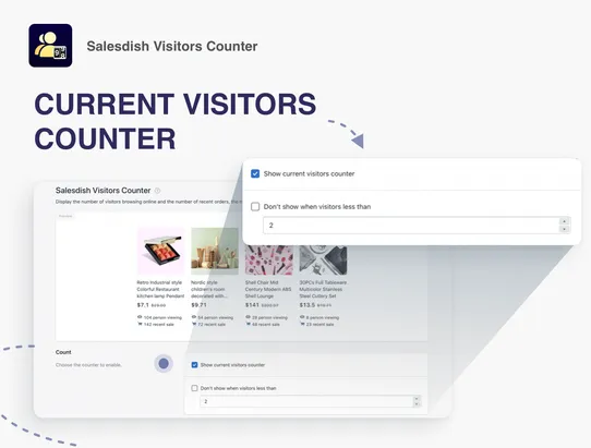 Salesdish Visitors Counter screenshot