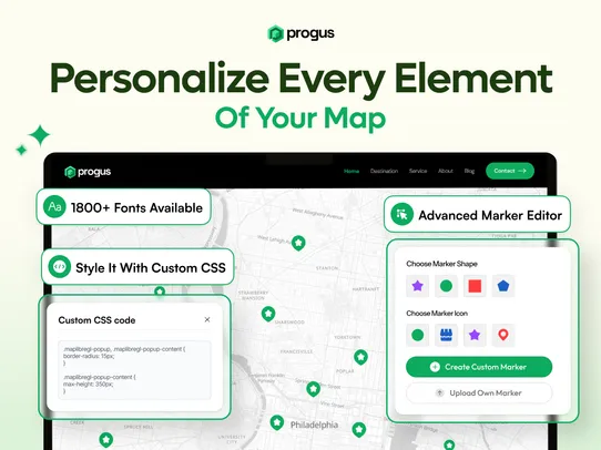 Progus Store Locator Map screenshot