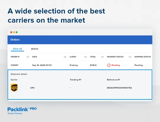 Packlink PRO Shipping Platform screenshot