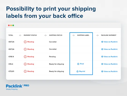 Packlink PRO Shipping Platform screenshot