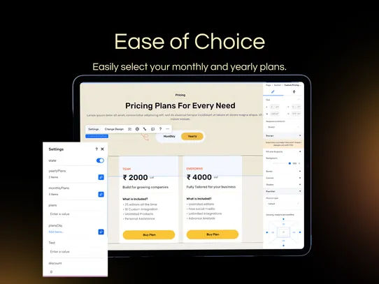 Pricing Plan Pro screenshot