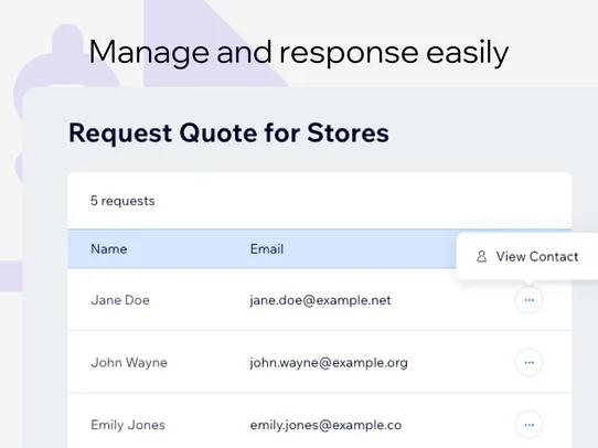 Request Quote for Stores screenshot