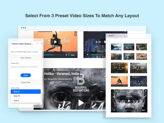 Vimeo Gallery screenshot