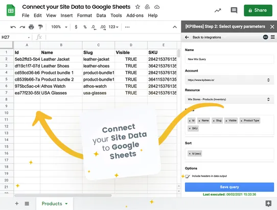 Google Sheets Connector by KB screenshot