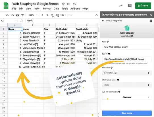 Google Sheets Connector by KB screenshot