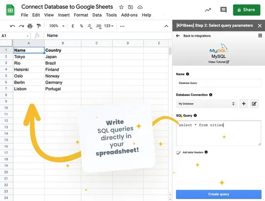 Google Sheets Connector by KB screenshot