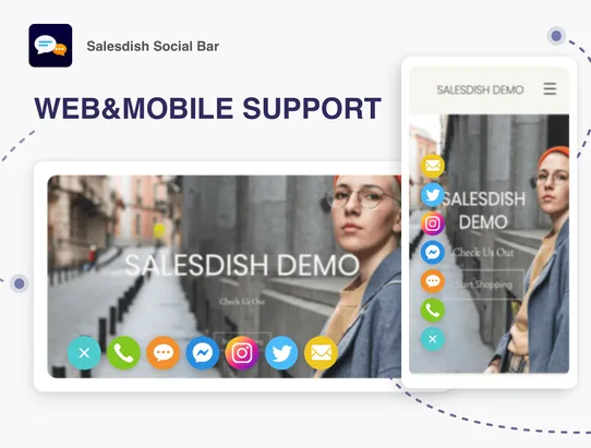 Salesdish Social Bar screenshot