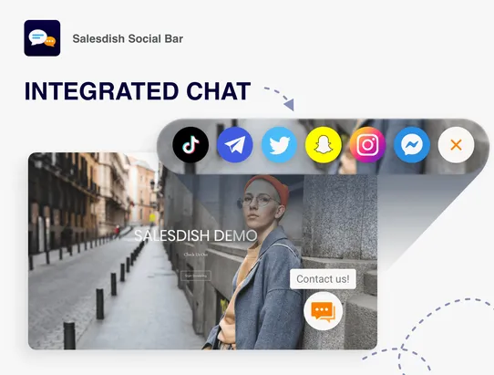 Salesdish Social Bar screenshot