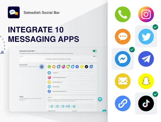 Salesdish Social Bar screenshot